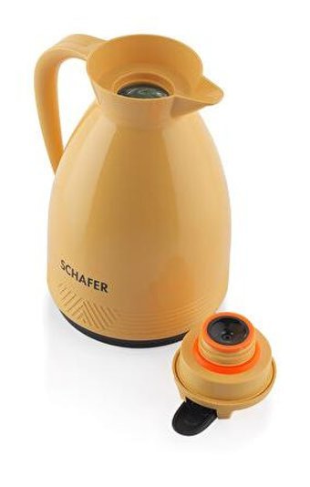 Schafer Kitchenhouse Cam 1 lt Çaydanlık Termos Sarı