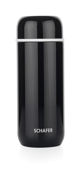 Schafer Iron Man Çelik 200 ml Matara Termos Siyah