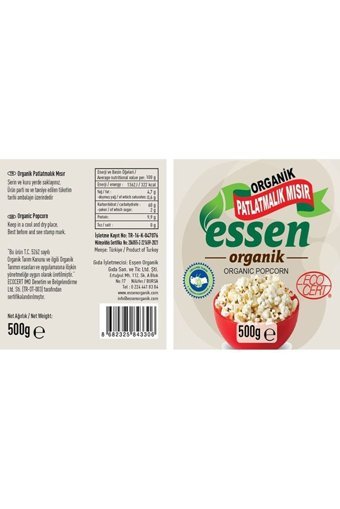 Essen Organik Cin Mısır 500 gr