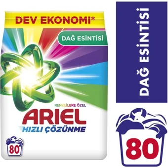 Ariel Aqua Pudra Dağ Esintisi Renkliler ve Beyazlar İçin 116 Yıkama Toz Deterjan 17.5 kg