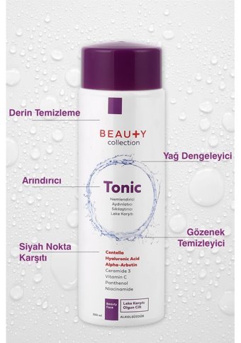 Beauty Collection Tüm Cilt Tipleri İçin Gözenek Sıkılaştırıcı Leke Giderici Likit Tonik 201 ml