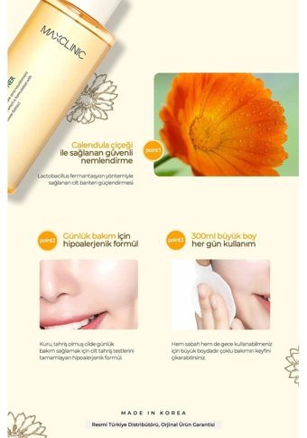 Maxclinic Kuru ve Hassas Ciltler İçin Likit Tonik 300 ml
