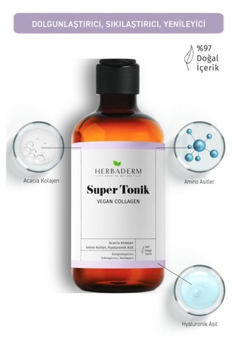 Herbaderm Tüm Cilt Tipleri İçin Aha+Bha Leke Giderici Likit Tonik 252 ml