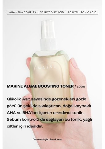 Matsu Marine Algae Tüm Cilt Tipleri İçin Aha+Bha Salisilik Asitli Gözenek Sıkılaştırıcı Sprey Tonik 100 ml