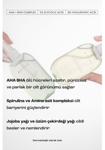 Matsu Marine Algae Tüm Cilt Tipleri İçin Aha+Bha Salisilik Asitli Gözenek Sıkılaştırıcı Sprey Tonik 100 ml