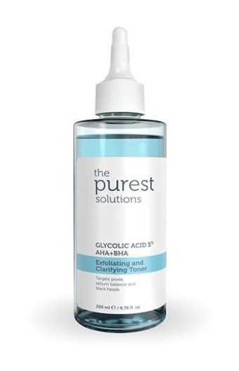 The Purest Solutions Tüm Cilt Tipleri İçin Aha+Bha Salisilik Asitli Gözenek Sıkılaştırıcı Likit Tonik 200 ml