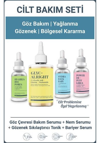 She Vec Glyc Alright Tüm Cilt Tipleri İçin Gözenek Sıkılaştırıcı Leke Giderici Yüz Temizleyici Likit Tonik 199 ml