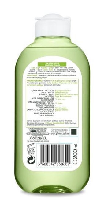 Garnier Botanik Normal ve Karma Ciltler İçin Yüz Temizleyici Likit Tonik 202 ml