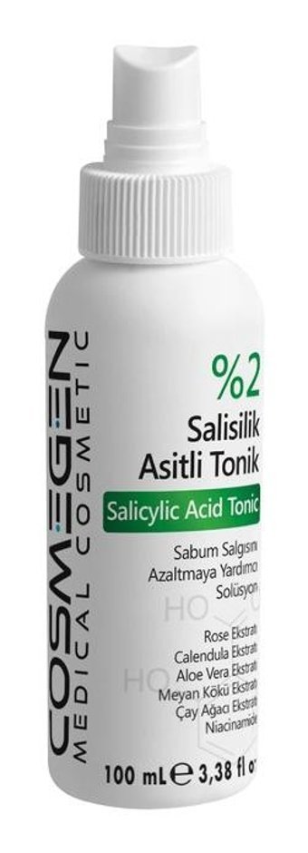 Cosmegen Yağlı Ciltler İçin Salisilik Asitli Gözenek Sıkılaştırıcı Sprey Tonik 100 ml