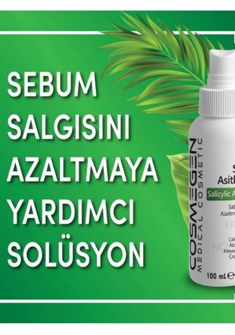 Cosmegen Yağlı Ciltler İçin Salisilik Asitli Gözenek Sıkılaştırıcı Sprey Tonik 100 ml