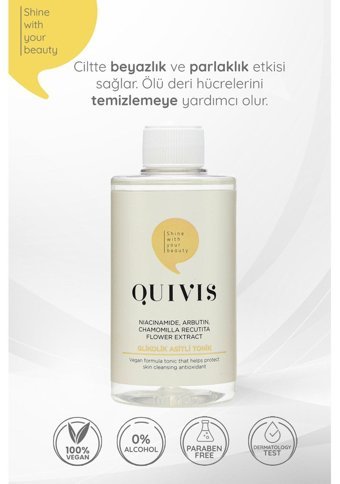Quivis İçin Gözenek Sıkılaştırıcı Leke Giderici Yüz Temizleyici Likit Tonik 200 ml