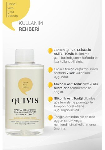 Quivis İçin Gözenek Sıkılaştırıcı Leke Giderici Yüz Temizleyici Likit Tonik 200 ml