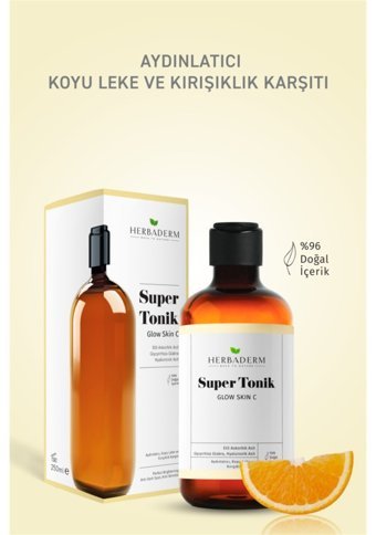 Herbaderm Glow Skin Tüm Cilt Tipleri İçin Leke Giderici Likit Tonik 250 ml
