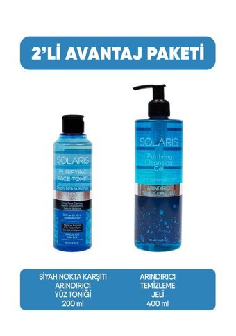 Solaris Yağlı ve Karma Ciltler İçin Aha+Bha Salisilik Asitli Yeşil Çaylı Gözenek Sıkılaştırıcı Yüz Temizleyici Likit Tonik 400 ml