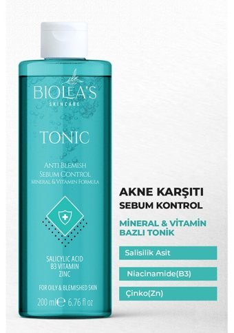 Biolea's Skincare Yağlı Ciltler İçin Salisilik Asitli Gözenek Sıkılaştırıcı Likit Tonik 200 ml