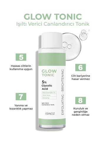 Sinoz Tüm Cilt Tipleri İçin Salisilik Asitli Gözenek Sıkılaştırıcı Leke Giderici Likit Tonik 200 ml