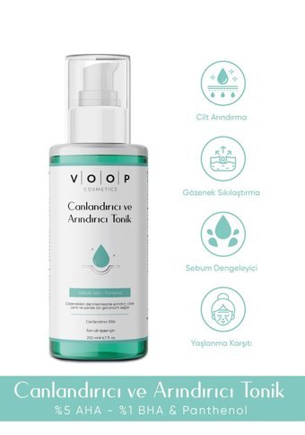Voop Tüm Cilt Tipleri İçin Aha+Bha Gözenek Sıkılaştırıcı Tonik 200 ml