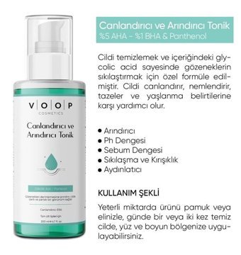 Voop Tüm Cilt Tipleri İçin Aha+Bha Gözenek Sıkılaştırıcı Tonik 200 ml