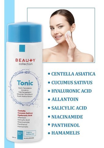 Beauty Collection Yağlı ve Karma Ciltler İçin Gözenek Sıkılaştırıcı Leke Giderici Likit Tonik 202 ml