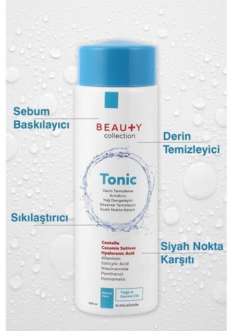 Beauty Collection Yağlı ve Karma Ciltler İçin Gözenek Sıkılaştırıcı Leke Giderici Likit Tonik 202 ml