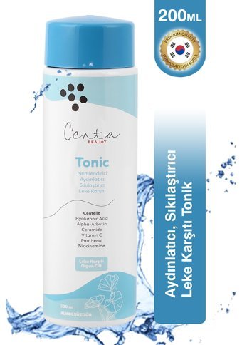 C'enta Beauty Tüm Cilt Tipleri İçin Gözenek Sıkılaştırıcı Leke Giderici Likit Tonik 200 ml