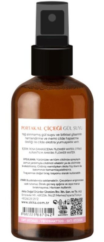 Akita Doğal Tüm Cilt Tipleri İçin Gözenek Sıkılaştırıcı Yüz Temizleyici Likit Tonik 105 ml