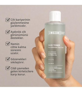 Inside Out Tüm Cilt Tipleri İçin Gözenek Sıkılaştırıcı Leke Giderici Likit Tonik 200 ml