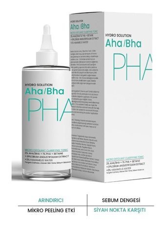 Procsin Hydro Solution İçin Aha+Bha Gözenek Sıkılaştırıcı Leke Giderici Yüz Temizleyici Likit Tonik 200 ml