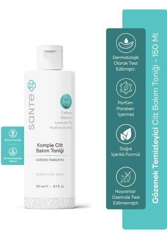 Sante Plus Tüm Cilt Tipleri İçin Yüz Temizleyici Tonik 150 ml