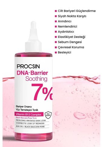 Procsin Dna-Barrier Soothing İçin Aha+Bha Yüz Temizleyici Likit Tonik 200 ml