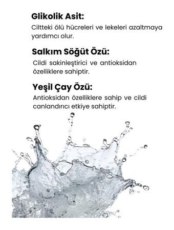 Synora İçin Yeşil Çaylı Leke Giderici Yüz Temizleyici Likit Tonik 200 ml