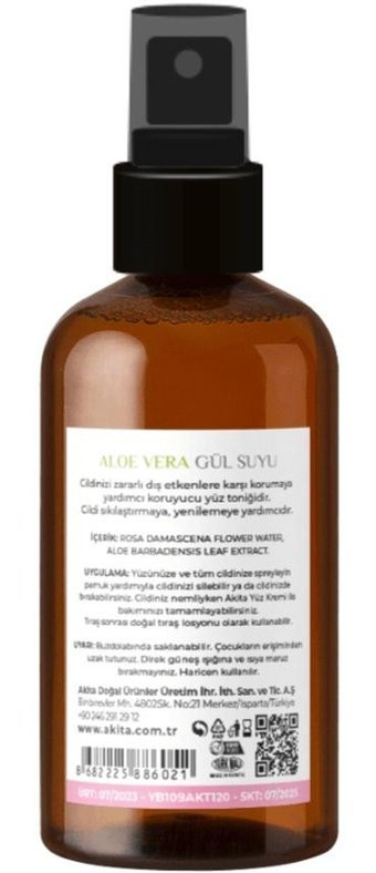 Akita Doğal Tüm Cilt Tipleri İçin Gözenek Sıkılaştırıcı Yüz Temizleyici Likit Tonik 100 ml