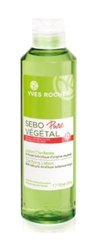 Yves Rocher Sebo Pure Vegetal Akneye Meyilli Ciltler İçin Salisilik Asitli Gözenek Sıkılaştırıcı Yüz Temizleyici Likit Tonik 150 ml