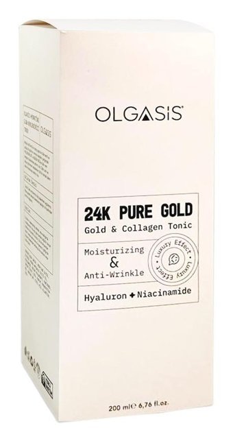 Olgasis 24K Pure Gold Yağlı ve Karma Ciltler İçin Yüz Temizleyici Jel Tonik 200 ml