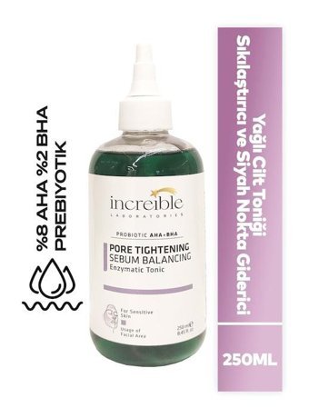 Increible Laboratories Normal ve Karma Ciltler İçin Aha+Bha Gözenek Sıkılaştırıcı Likit Tonik 250 ml