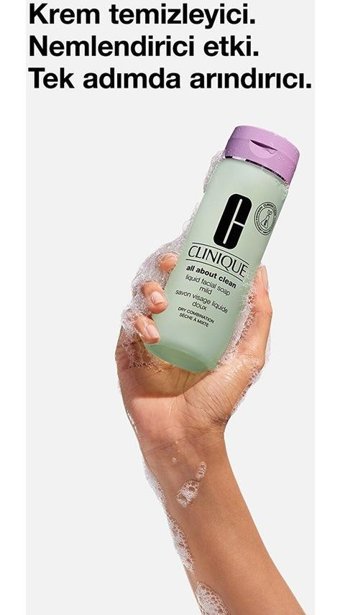 Clinique All About Clean Kuru Ciltler İçin Yüz Temizleyici Jel Tonik 200 ml