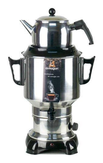 Armağan Kea-cyc-arm-0004 1100 W 3 lt Su Kapasiteli Metal Tek Demlikli Tek Musluklu Metal Elektrikli Semaver Beyaz