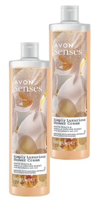 Avon Beyaz Şeftalili Vanilyalı Duş Jeli 2x500 ml