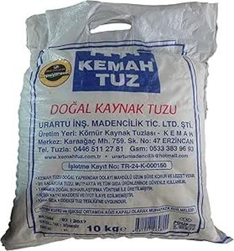 Erzincan Kemah İyotsuz Kristal Kaynak Tuzu Paket 10 kg