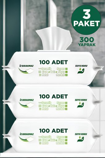 Arsimo Pratik 100 Yaprak 3'lü Paket Yüzey Temizleme Mendili