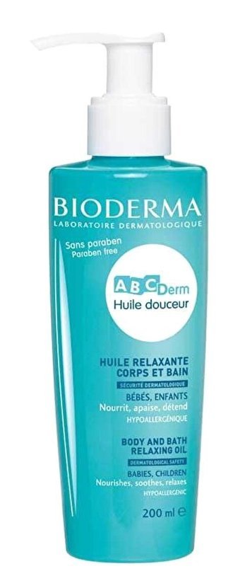 Bioderma ABCderm Relaxing Kayısı Çekirdeği Yağları Bebek Masaj Yağı 200 ml