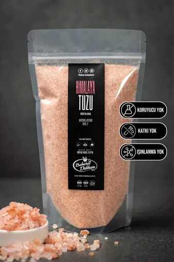 Baharat Dükkanı İyotlu Toz Himalaya Tuzu Paket 500 gr