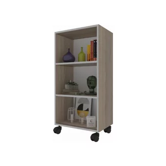 Kenz Life Beril 3 Bölmeli 3 Raflı Suntalam 88 cm Bej Kitaplık