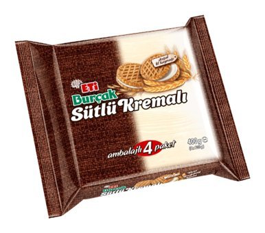 Eti Burçak Sütlü Kremalı Bisküvi 4x100 gr