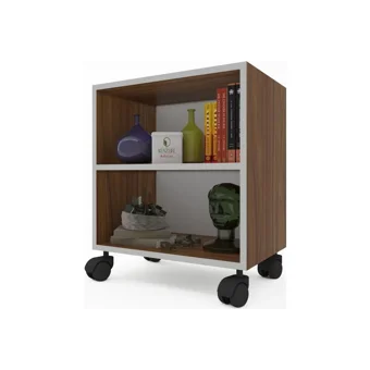 Kenz Life Beril 2 Bölmeli 2 Raflı Suntalam 48 cm Ceviz Rengi Kitaplık