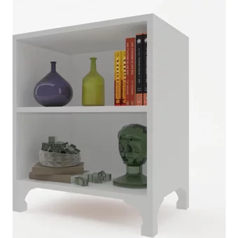 Kenz Life Tuğçe 2 Bölmeli 2 Raflı Suntalam 48 cm Beyaz Kitaplık