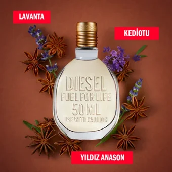 Diesel Fuel For Life Men EDT Meyvemsi-Pudramsı Erkek Parfüm 50 ml