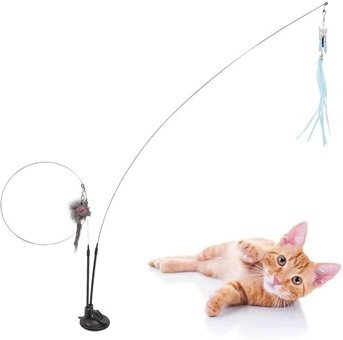 Buffer Hareketli Vantuzlu Isırma Yavru-Yetişkin Olta Kedi Oyuncağı