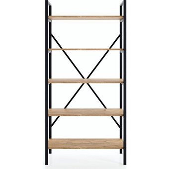 Ceramical 5 Bölmeli 5 Raflı Suntalam 90x180 cm Açık Kahverengi Kitaplık