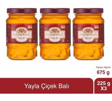 Balparmak Yayla Çiçek Balı 3x225 gr